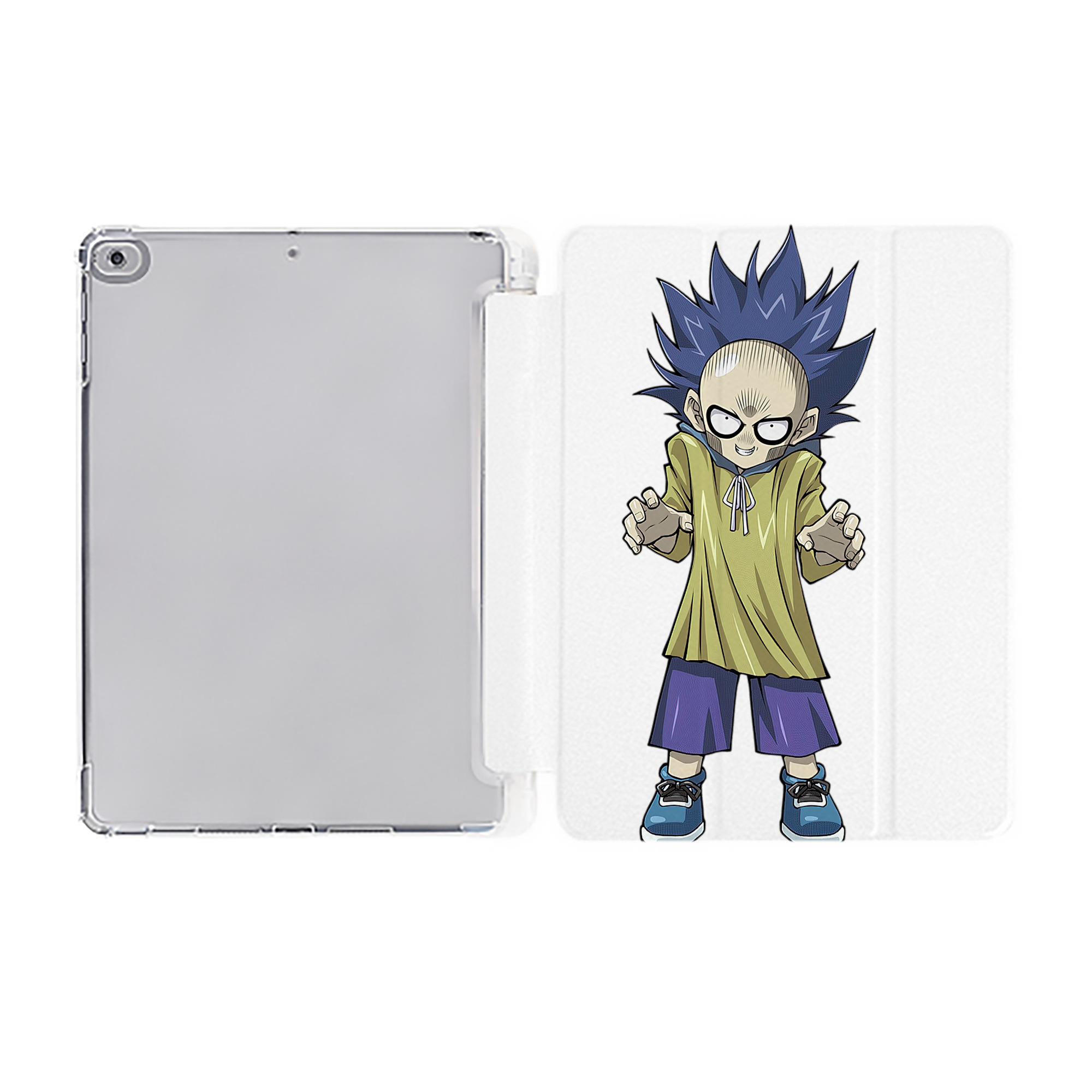 （画像用） 遊☆戯☆王 Yu-Gi-Oh! IPad ケース ペン収納付き 三つ折りスタンド PUレザー×シリコン 対応機種9.5/10.5/10.9インチ